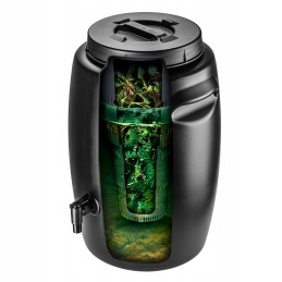 Trąšų bakas 55l sodo statinė trąšoms gaminti, srutų čiaupas