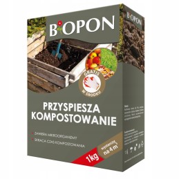 Kompostavimo greitintuvas - komposto aktyvatorius, komposto preparatai, komposto preparatai bros biopon 'komposteris' 1 kg + nem