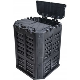 Namų sodo komposteris didelis 360l qbrick black ventiliacinis laistymas