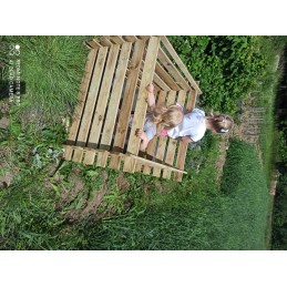 Sodo komposteris, medinis modulinis komposteris, eko kurmių tinklas