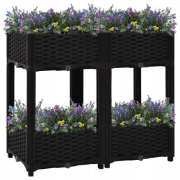 Vidaxl vazonas paaukštintam gėlynui 80x40x71 cm polipropileno