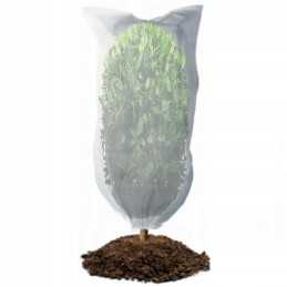 Žieminis apsauginis gaubtas augalams, baltas, 100 x 160 cm, su tvirta virvele, 50g