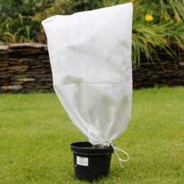 Žieminis apsauginis gaubtas augalams, baltas, 100 x 160 cm, su tvirta virvele, 50g