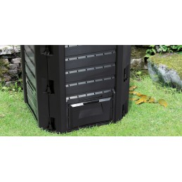 Komposteris 380l, juodas, šalčiui atsparus, juodas