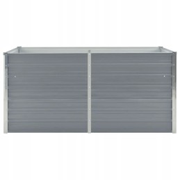 Garden pot 160x80x77cm galvanized steel grey