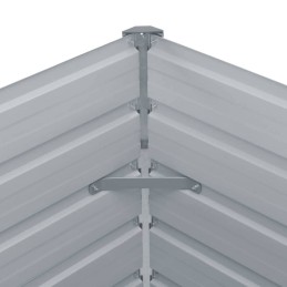 Garden pot 160x80x77cm galvanized steel grey