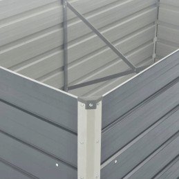 Dārza puķupods 160x80x77cm, pelēks cinkots tērauds
