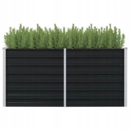 Raised bed planter, anthracite, 160x80x77 cm, steel