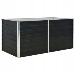 Raised bed planter, anthracite, 160x80x77 cm, steel