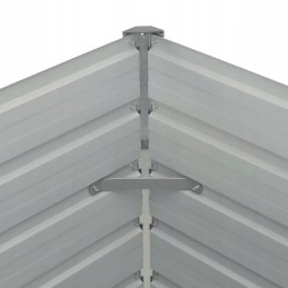 Puķupods paaugstinājumam, antracīts, 160x80x77 cm, tērauds