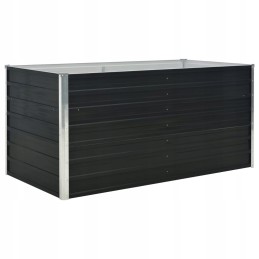 Raised bed planter, anthracite, 160x80x77 cm, steel
