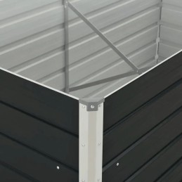 Puķupods paaugstinājumam, antracīts, 160x80x77 cm, tērauds