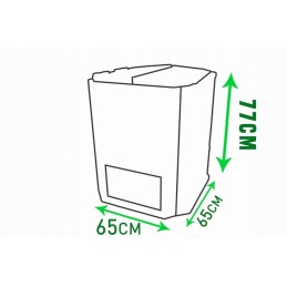 Modulinis komposteris 300l juodas G-Comp Lenkijos naujas modelis solidus didelis hitas