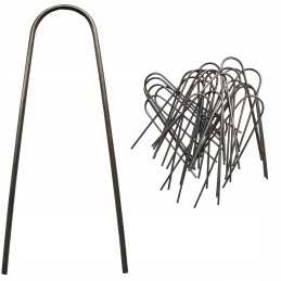 Metaliniai smeigtukai įvairių tipų agrotekstilei, agrotekstilei ir geotekstilei tvirtinti prie žemės, taip pat smeigtukai kurmių