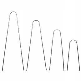 Metaliniai smeigtukai įvairių tipų agrotekstilei, agrotekstilei ir geotekstilei tvirtinti prie žemės, taip pat smeigtukai kurmių
