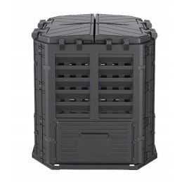 Ištisus metus veikiantis termokomposteris iš plastiko – 300 litrų talpos.