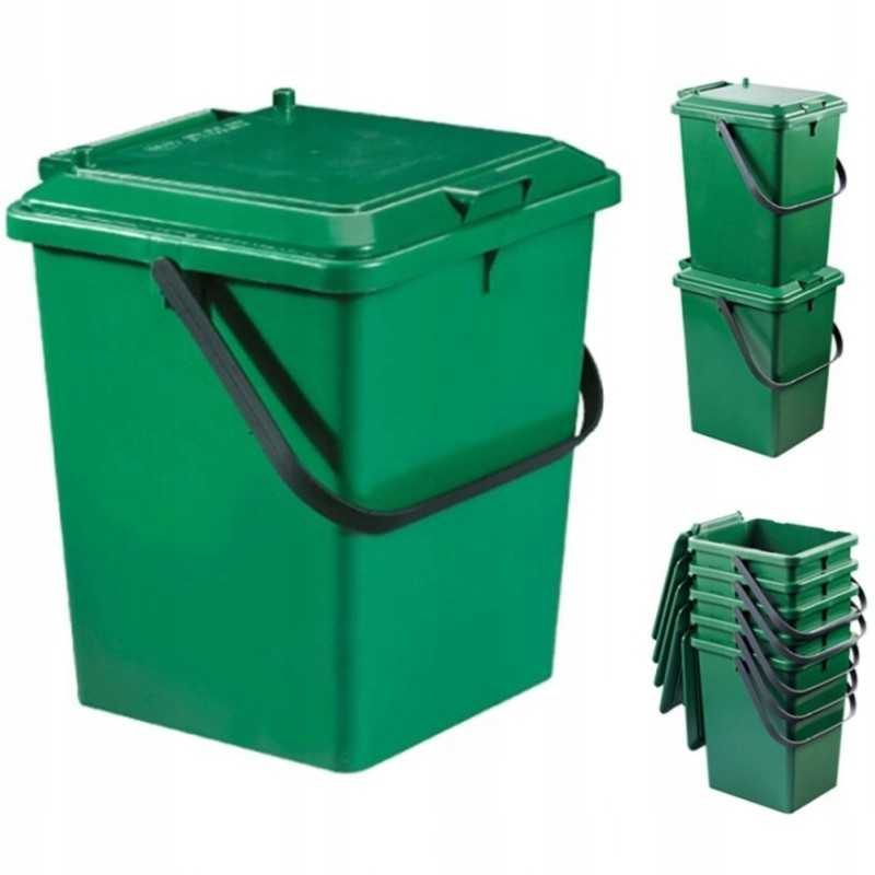 Garantia organinių atliekų konteineris, kompostas, 10l, 1 kamera, žalias