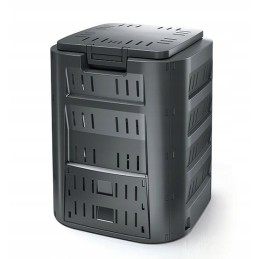 Prosperplast komposteris 220l juodas kompožalias sumedėjęs