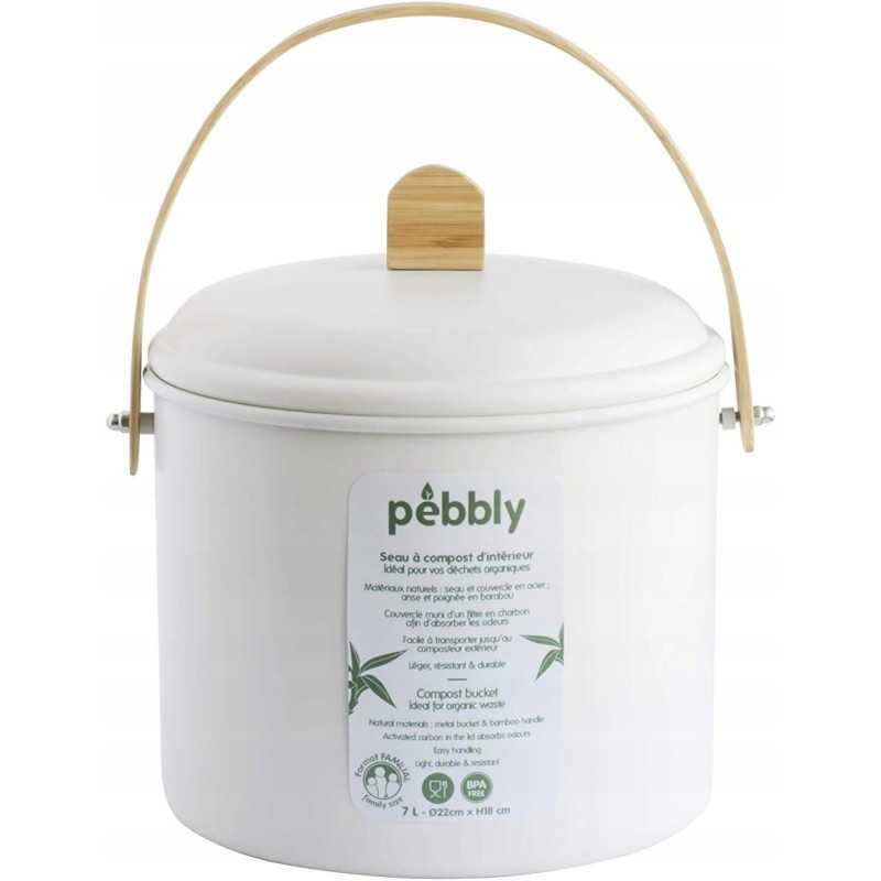 Komposterio dėžė Bio šiukšliadėžė su anglies filtru 7 l akmenukų kremas