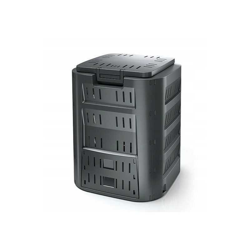 Prosperplast komposteris 220l juodas kompožalias sumedėjęs