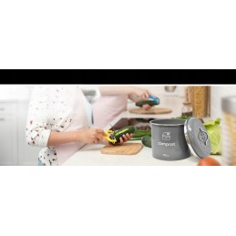 Didelė ekologiška šiukšlių dėžė, 3,5 l, metalinis virtuvės kompostas su dangčiu, 3 aktyvintos anglies filtrai