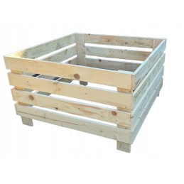 Didelis, šalčiui atsparus, tvirtas sodo medinis komposteris, 300l atviras