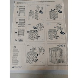 Sodo komposteris sumedėjęs 280l antracitas