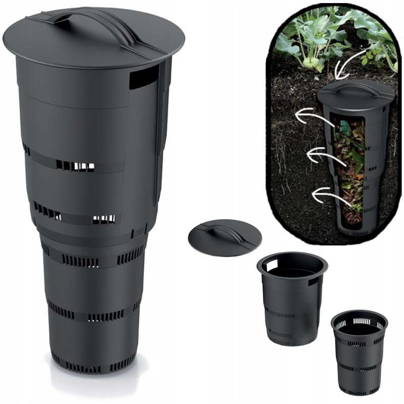 Požeminis modulinis komposteris, sodo trąšos, 11 litrų