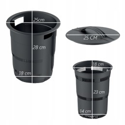 Požeminis modulinis komposteris, sodo trąšos, 11 litrų