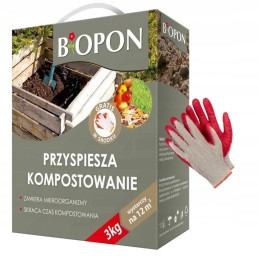 Biopon komposteris palaiko ir pagreitina kompostavimą Nemokamos 3 kg pirštinės