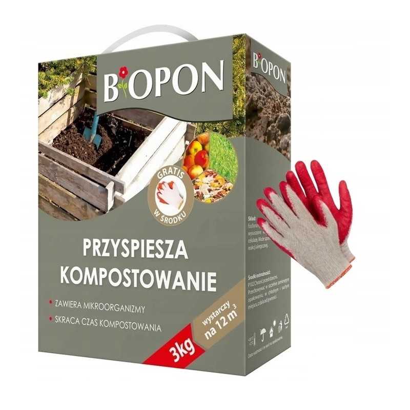 Biopon komposteris palaiko ir pagreitina kompostavimą Nemokamos 3 kg pirštinės