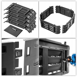 Kompostoriaus išplėtimo modulis, šalčiui atsparus sodo komposteris ištisus metus