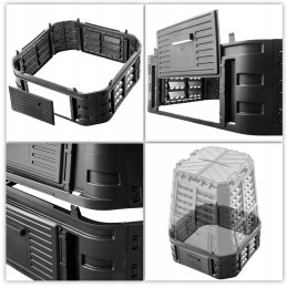 Kompostoriaus išplėtimo modulis, šalčiui atsparus sodo komposteris ištisus metus