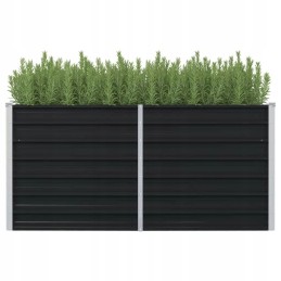 Raised bed planter anthracite 160x80x77cm steel