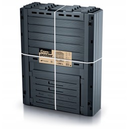 1 kameros sodo komposteris, juodas, 280 l