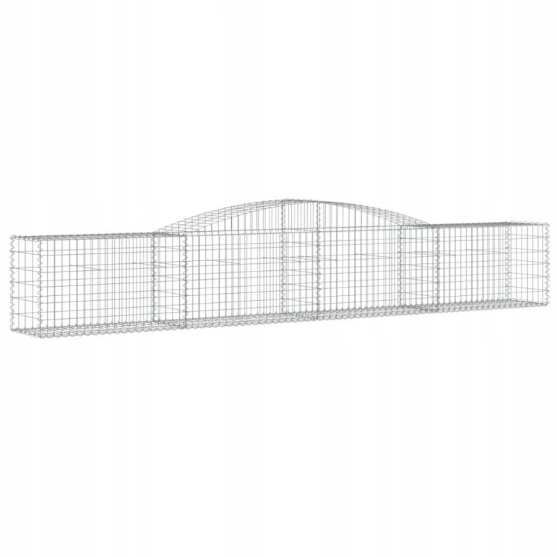 Arched Gabion Basket, 400x50x60/80 cm, Galvanized Iron