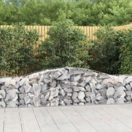 Arched Gabion Basket, 400x50x60/80 cm, Galvanized Iron