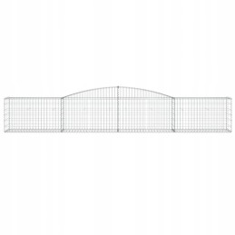Arched Gabion Basket, 400x50x60/80 cm, Galvanized Iron