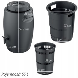 Kompostuoti 55 litrų skystų trąšų ištisus metus su čiaupu *aukštos kokybės*