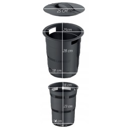 Combiosoil požeminis mini komposteris 11l - juodas