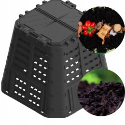 Ištisus metus veikiantis komposteris 480l multikomposteris juodas