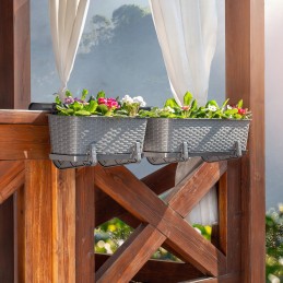 Balcony flowerpot box handles stand 40cm