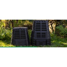 Ištisus metus veikiantis komposteris 480l multikomposteris juodas