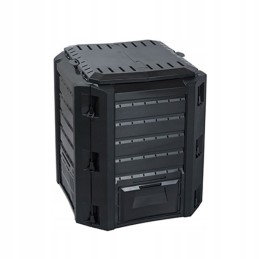 Compogreen 380l modulinis sodo komposteris su atvartu, juodas