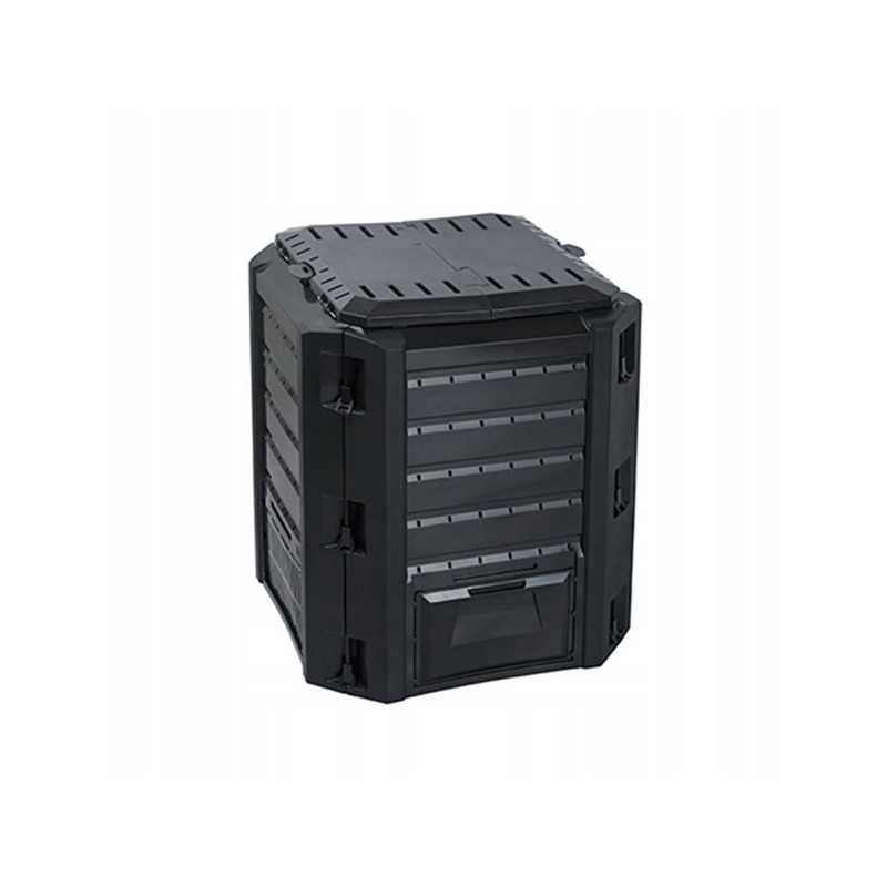 Compogreen 380l modulinis sodo komposteris su atvartu, juodas