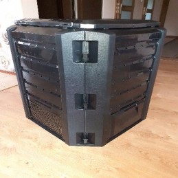 Compogreen 380l modulinis sodo komposteris su atvartu, juodas