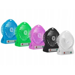 44 059 stalinis ventiliatorius 14cm usb baterijos derinamos spalvos