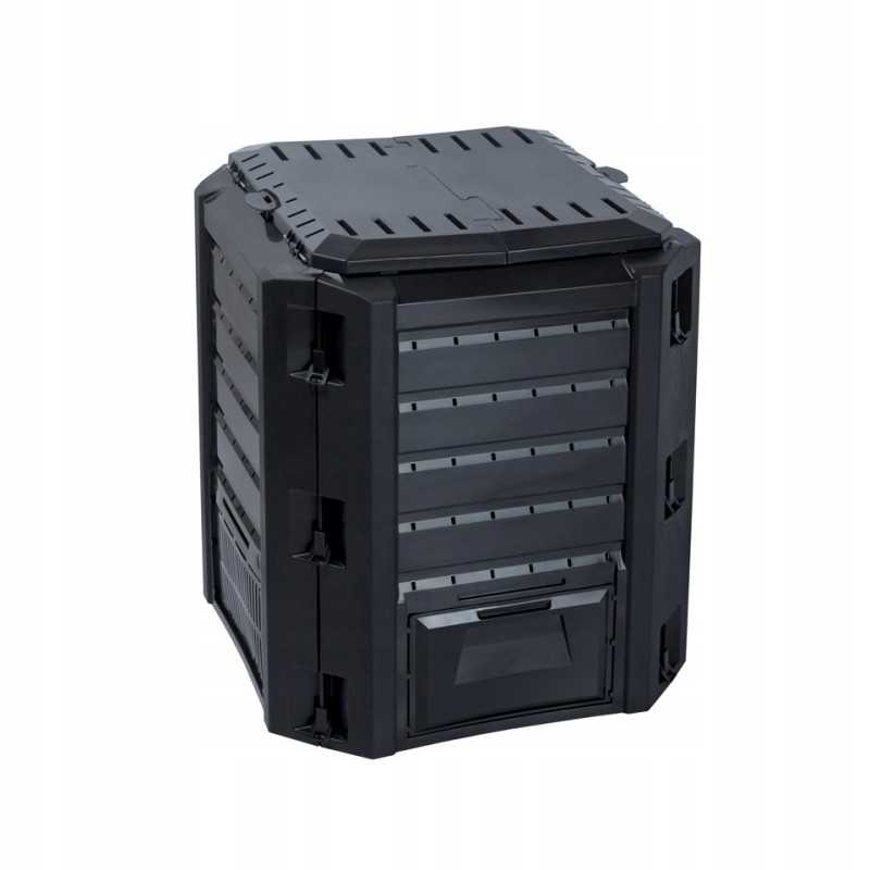 Atsparus šalčiui komposteris 380 litrų juodas