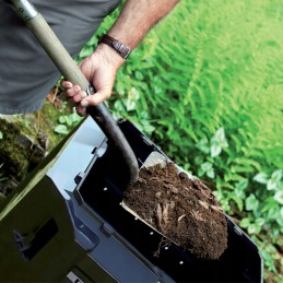 Atsparus šalčiui komposteris 380 litrų juodas