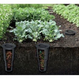 3x požeminio modulinio sodo komposterio rinkinys 11l